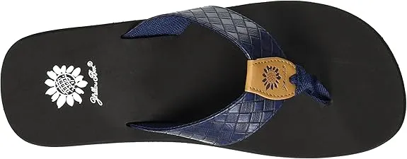 Yellow Box Women's Cocoa Flip Flips - Blue 37218